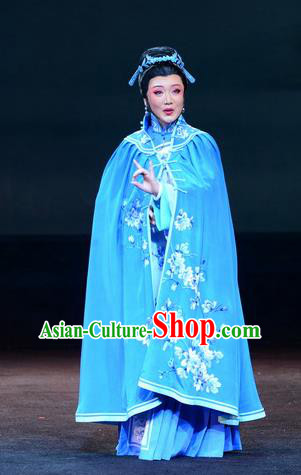 Chinese Beijing Opera Young Mistress Apparels Imperial Envoy Costumes and Headpieces Traditional Peking Opera Diva Zheng Shuqing Dress Garment