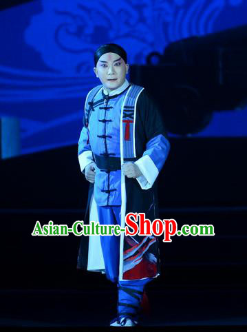 Jing Hai Hun Chinese Peking Opera Righteous Man Garment Costumes and Headwear Beijing Opera Hero Shen Zhiliang Apparels Clothing