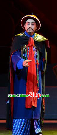 Jing Hai Hun Chinese Peking Opera Minister Garment Costumes and Headwear Beijing Opera Qing Dynasty Magistrate Xu Zhijin Apparels Clothing