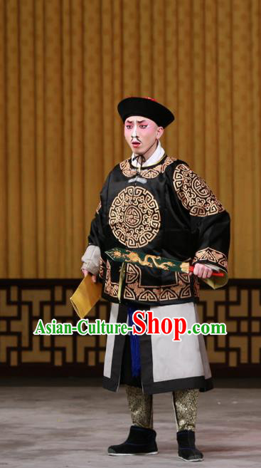 San Dao Ling Chinese Peking Opera Takefu Garment Costumes and Headwear Beijing Opera Figurant Apparels Bodyguard Clothing