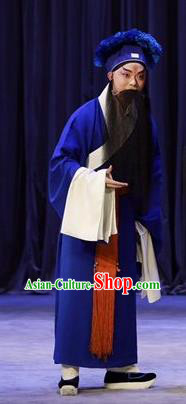 Nan Tian Men Chinese Peking Opera Old Man Garment Costumes and Headwear Beijing Opera Jing Role Apparels Laosheng Clothing
