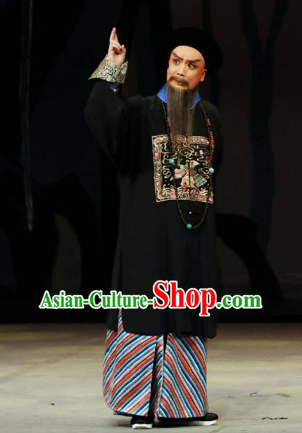 Inspector And Prince Chinese Peking Opera Minister Garment Costumes and Headwear Beijing Opera Laosheng Apparels Official Clothing