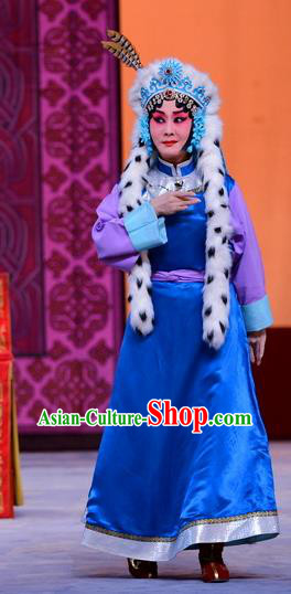 Chinese Beijing Opera Court Maid Apparels Return to the Han Dynasty Costumes and Headpieces Traditional Peking Opera Palace Servant Dress Garment