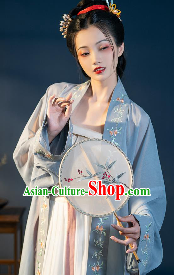 Chinese Ancient Patrician Female Hanfu Dress Apparels Traditional Song Dynasty Young Lady Historical Costumes Complete Set