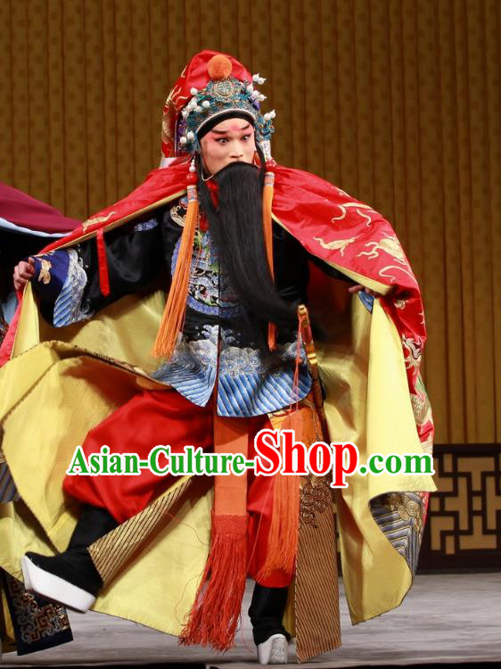 Ming Mo Yi Hen Chinese Peking Opera Laosheng Garment Costumes and Headwear Beijing Opera Distress Male Apparels Emperor Chongzhen Clothing
