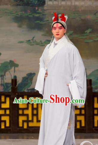 Daming Prefecture Chinese Peking Opera Young Male Garment Costumes and Headwear Beijing Opera Xiaosheng Li Gu Apparels Clothing