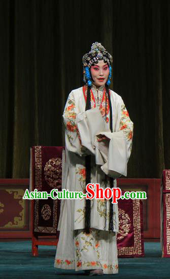 Chinese Beijing Opera Diva Apparels Yu Guo Yuan Costumes and Headpieces Traditional Peking Opera Young Female Dress Imperial Concubine Garment
