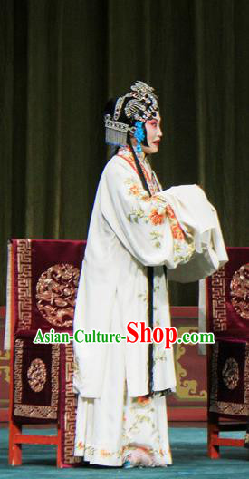 Chinese Beijing Opera Diva Apparels Yu Guo Yuan Costumes and Headpieces Traditional Peking Opera Young Female Dress Imperial Concubine Garment