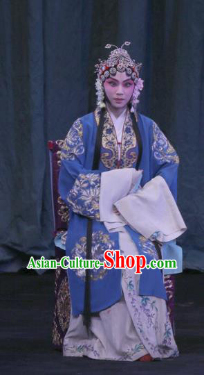 Chinese Beijing Opera Young Female Apparels Yu Guo Yuan Costumes and Headpieces Traditional Peking Opera Imperial Concubine Dress Hua Tan Garment
