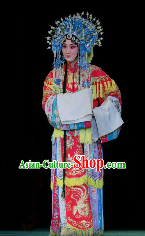 Chinese Beijing Opera Hua Tan Apparels Duan Mi Jian Costumes and Headpieces Traditional Peking Opera Actress Dress Princess Heyang Garment