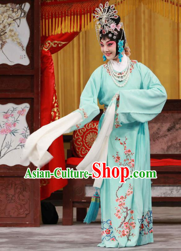 Chinese Beijing Opera Hua Tan Actress Apparels Huo Xiaoyu Costumes and Headpieces Traditional Peking Opera Young Lady Dress Diva Garment