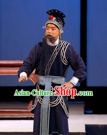 Wu Zetian Chinese Peking Opera Takefu Luo Binwang Garment Costumes and Headwear Beijing Opera Martial Male Apparels Old Man Clothing