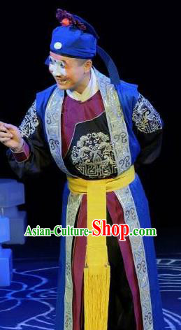 A Love Beyond Chinese Peking Opera Clown Garment Costumes and Headwear Beijing Opera Chou Guo Paijun Apparels Clothing