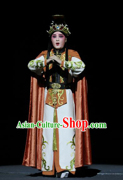 King Zhao Wuling Chinese Peking Opera Young Male Garment Costumes and Headwear Beijing Opera Xiaosheng Apparels Prince Zhao Zhang Clothing