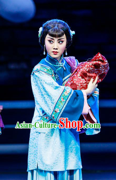 Chinese Beijing Opera Young Mistress Apparels The Grand Mansion Gate Costumes and Headdress Traditional Peking Opera Rich Consort Dress Actress Yang Jiuhong Garment