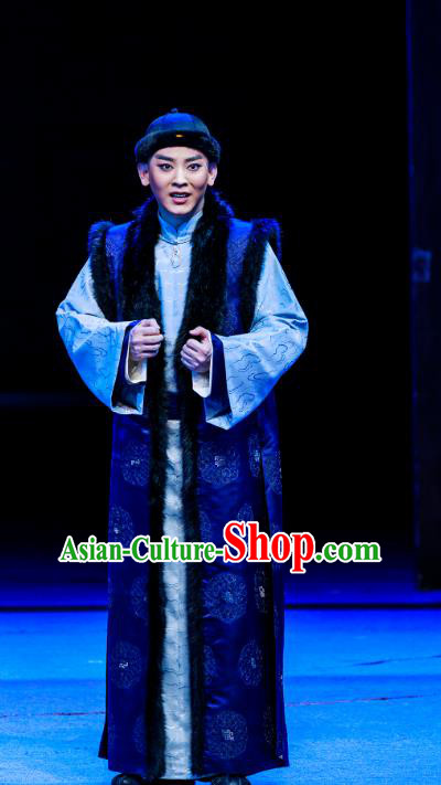 The Grand Mansion Gate Chinese Peking Opera Xiaosheng Bai Jingqi Garment Costumes and Headwear Beijing Opera Young Male Apparels Rich Childe Clothing