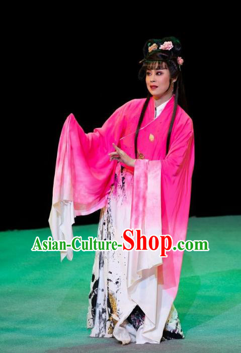 Chinese Beijing Opera Young Female E Huang Apparels Da Shun Costumes and Headdress Traditional Peking Opera Hua Tan Dress Imperial Consort Garment