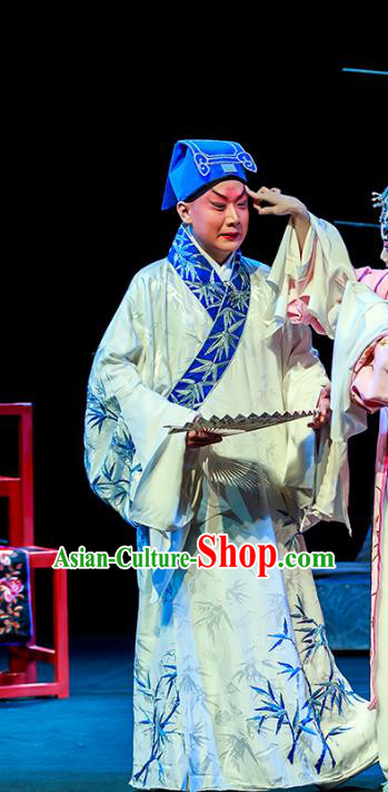 Six Chapters of A Floating Life Chinese Peking Opera Xiaosheng Apparels Costumes and Headpieces Beijing Opera Young Male Garment Scholar Clothing