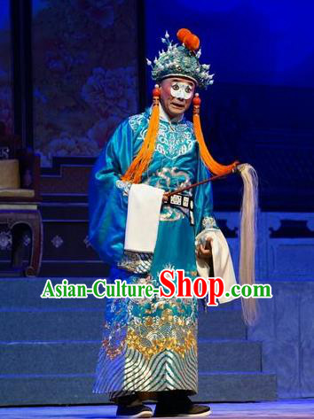 Princess Changping Chinese Peking Opera Eunuch Garment Costumes and Headwear Beijing Opera Court Servant Apparels Clothing