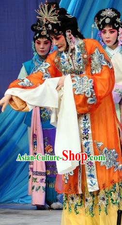 Chinese Beijing Opera Actress Garment The Dream Of Red Mansions Costumes and Hair Accessories Traditional Peking Opera Hua Tan Dress Wang Xifeng Apparels