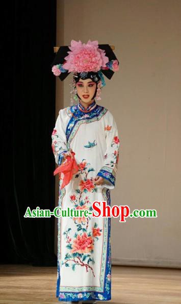 Chinese Beijing Opera Imperial Consort Garment Zhu Lian Zhai Costumes and Hair Accessories Traditional Peking Opera Noble Female Dress Hua Tan Apparels