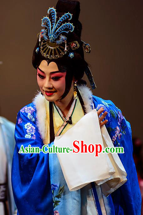 Chinese Beijing Opera Cai Wenji Apparels Anecdote of Jian An Costumes and Headdress Traditional Peking Opera Young Female Dress Diva Garment