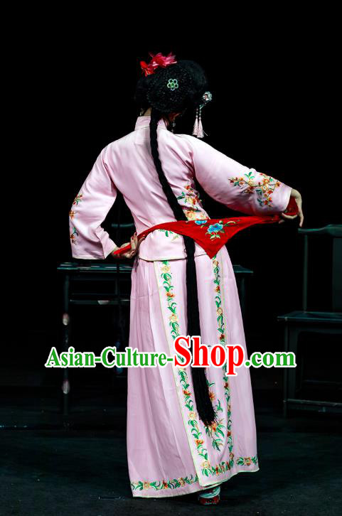 Chinese Beijing Opera Young Woman Yan Xijiao Apparels Xi Jiao Costumes and Headdress Traditional Peking Opera Actress Dress Hua Tan Garment