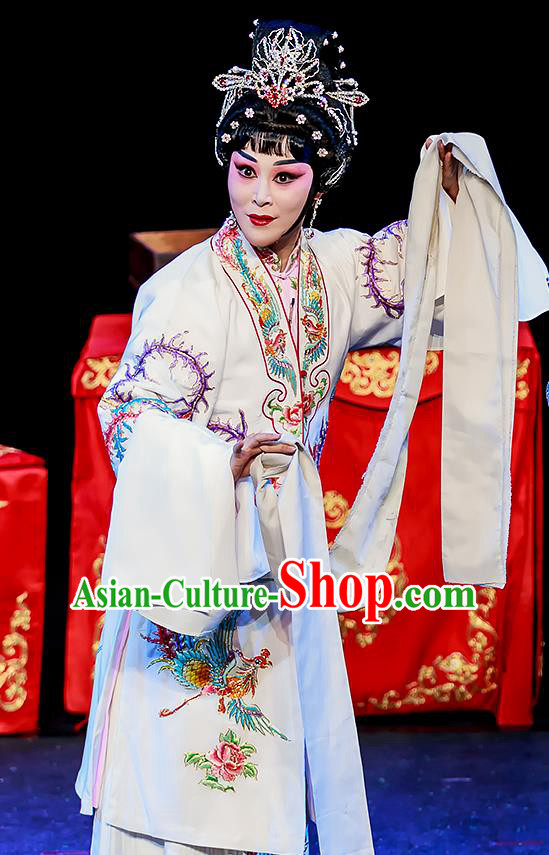 Chinese Beijing Opera Princess Yi Lan Apparels Chun Ri Yan Costumes and Headdress Traditional Peking Opera Hua Tan Dress Actress Garment