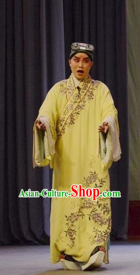 Shen Ting Ling Chinese Peking Opera Xiaosheng Apparels Costumes and Headpieces Beijing Opera Garment Young Male Clothing