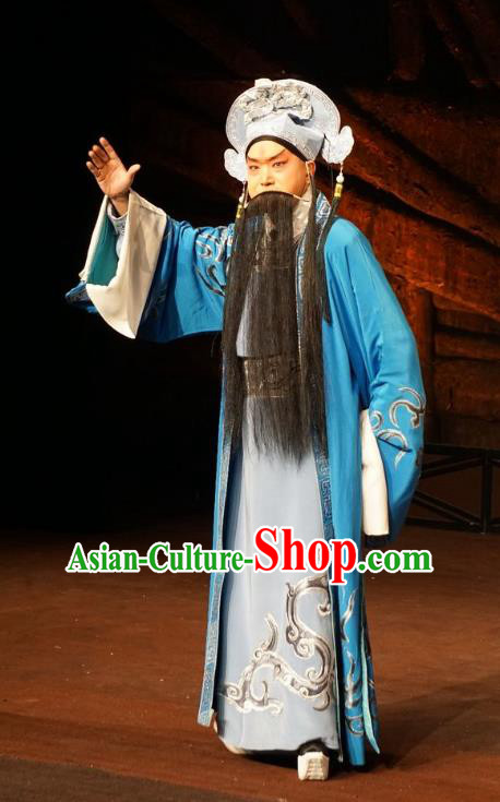 Wu Qi Chinese Peking Opera Swordsman Apparels Costumes and Headpieces Beijing Opera Martial Male Garment Clothing