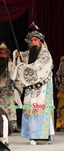 Zhou Ren Xian Sao Chinese Peking Opera Laosheng Apparels Costumes and Headpieces Beijing Opera Minister Garment Official Du Wenxue Clothing