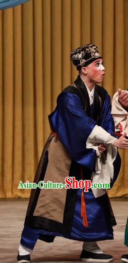 Ye Zhu Lin Chinese Peking Opera Clown Apparels Costumes and Headpieces Beijing Opera Figurant Servant Garment Clothing