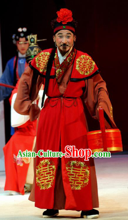 Tang Wan Chinese Peking Opera Bridegroom Apparels Costumes and Headpieces Beijing Opera Zhao Shicheng Wedding Garment Clothing