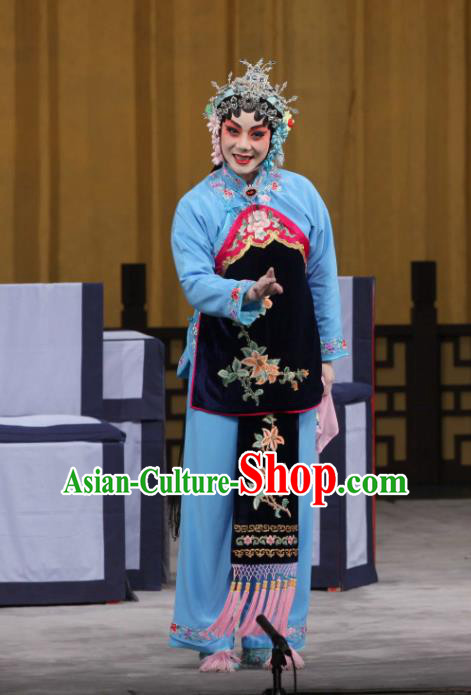 Chinese Beijing Opera Young Female Garment Jin Yunu Costumes and Hair Accessories Traditional Peking Opera Hua Tan Dress Actress Apparels