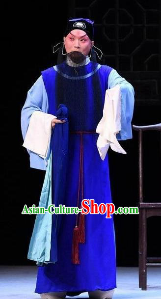 Xiang Lian Case Chinese Peking Opera Laosheng Apparels Costumes and Headpieces Beijing Opera Old Man Garment Elderly Male Chen Shimei Clothing