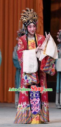 Chinese Beijing Opera Hua Tan Garment Xiang Lian Case Costumes and Hair Accessories Traditional Peking Opera Actress Dress Princess Apparels