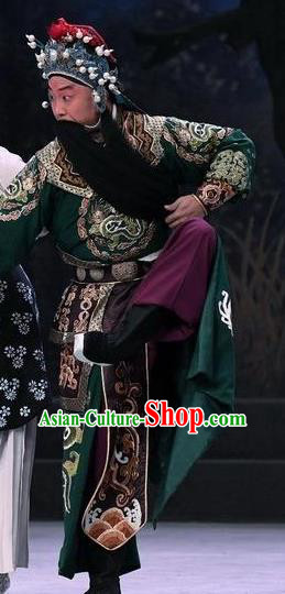 Xiang Lian Case Chinese Peking Opera Wusheng Apparels Costumes and Headpieces Beijing Opera Swordsman Garment Martial Male Clothing