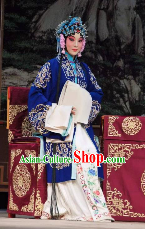 Chinese Beijing Opera Young Woman Garment Costumes and Hair Accessories The Jade Hairpin Traditional Peking Opera Actress Dress Diva Zhang Yuzhen Apparels