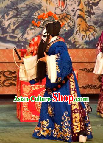 Zeng Ti Pao Chinese Peking Opera Minister Apparels Costumes and Headpieces Beijing Opera Painted Garment Official Xu Jia Clothing