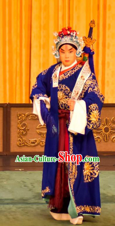 Zeng Ti Pao Chinese Peking Opera Takefu Apparels Costumes and Headpieces Beijing Opera Wusheng Garment Swordsman Clothing