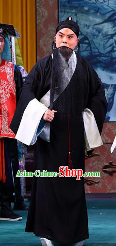 Zeng Ti Pao Chinese Peking Opera Elderly Male Apparels Costumes and Headpieces Beijing Opera Garment Laosheng Fan Ju Clothing