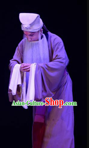 Li Sanniang Chinese Ping Opera Old Servant Garment Costumes and Headwear Pingju Opera Elderly Male Apparels Clothing