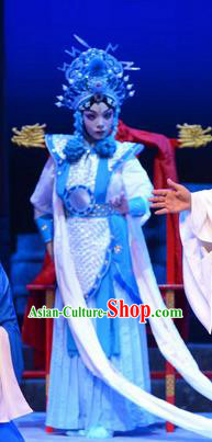Chinese Ping Opera Female General Apparels Costumes and Headpieces Breeze Pavilion Traditional Pingju Opera Wu Dan Dress Armor Garment