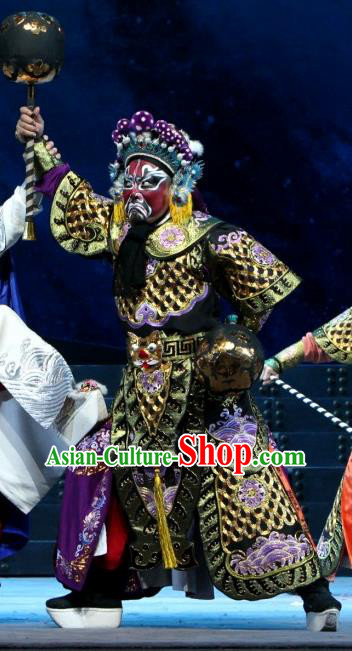 The Tiger Generals Chinese Peking Opera Takefu Apparels Costumes and Headpieces Beijing Opera Wusheng Garment Martial Male Clothing