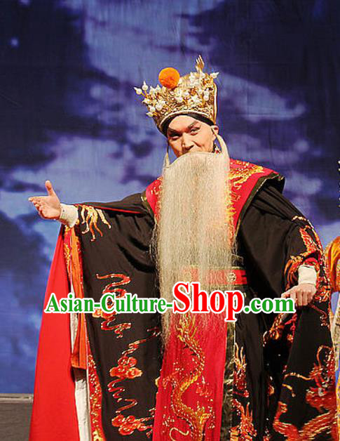 The Tiger Generals Chinese Peking Opera Laosheng Apparels Costumes and Headpieces Beijing Opera Elderly Male Garment Lord Li Keyong Clothing