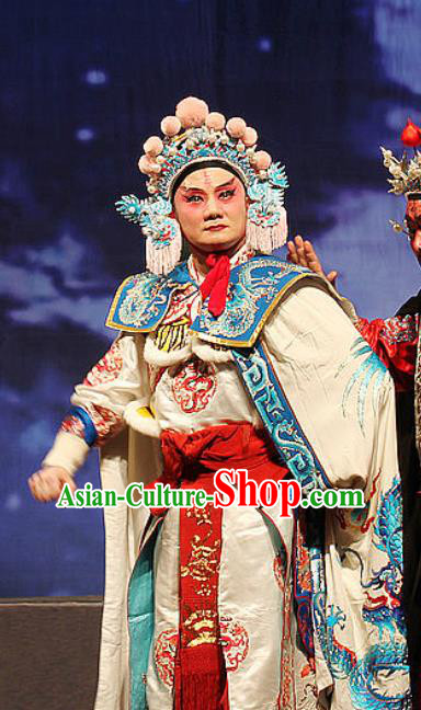 The Tiger Generals Chinese Peking Opera Wusheng Apparels Costumes and Headpieces Beijing Opera Martial Male Garment Takefu Clothing