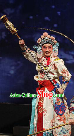 The Tiger Generals Chinese Peking Opera Wusheng Apparels Costumes and Headpieces Beijing Opera Martial Male Garment Takefu Clothing