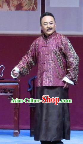Zhao Yunniang Chinese Ping Opera Republican Period Garment Costumes Pingju Opera Elderly Male Apparels Clothing