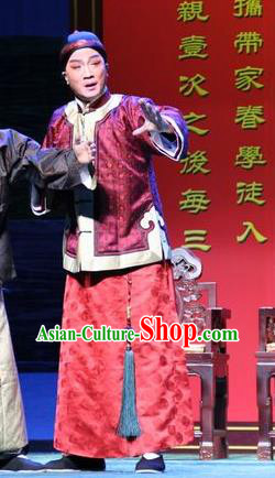 Da Sheng Kui Chinese Peking Opera Young Male Apparels Costumes and Headpieces Beijing Opera Merchant Gu Hai Garment Clothing