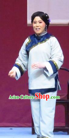 Chinese Ping Opera Republican Period Laodan Apparels Costumes and Headpieces Zhao Yunniang Traditional Pingju Opera Elderly Female Dress Garment